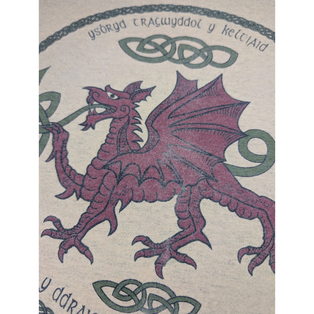 Vintage 1992 Keltic Designs Jen Delyth T Shirt XL Celtic Dragon Single Stitch - Picture 9 of 14